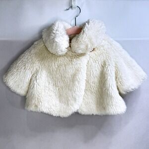 Baker by Ted Baker Girls Faux Fur Shrug Jacket 3T Holiday‎ Party Wedding Fancy
